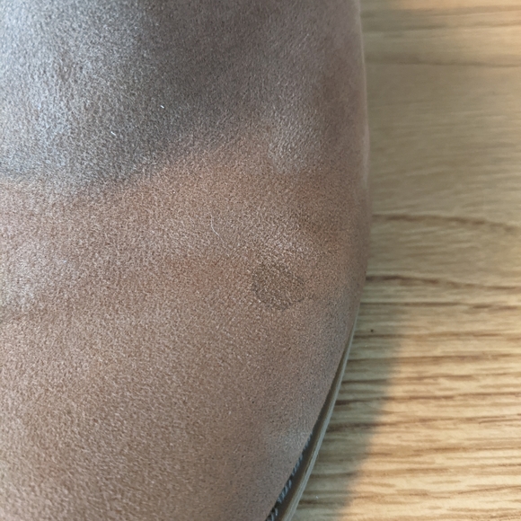 Universal Thread Target Womens  Tan Taupe Laser Cut Zipper Block Heel Booties - Picture 3 of 5